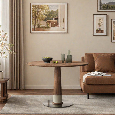 Ash solid wood round dining table