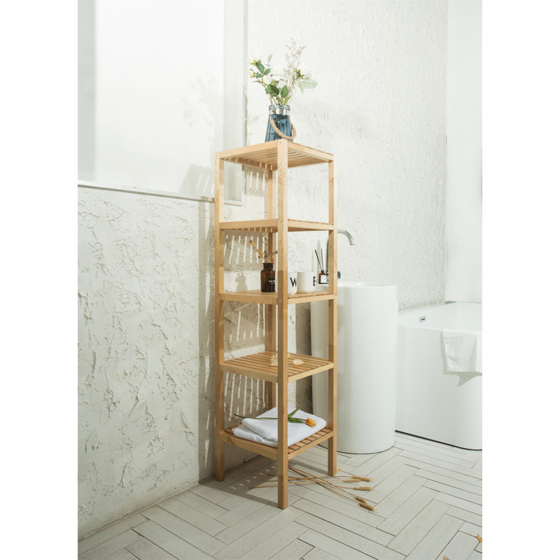 Aghalee Solid Wood Bathroom Shelves