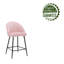 Upholstered Counter Stool with Metal Frame-395613086