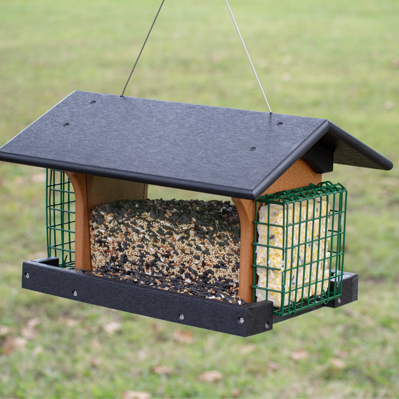 Mangeoire d'oiseaux à trémie suspendue
