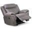 Fauteuil inclinable oscillant en similicuir gris chaud Enclave