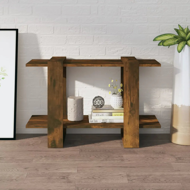 Gerilyn 51 cm H Etagere Bookcase, 51cm H x 80cm W x 30cm D, Rustic Brown