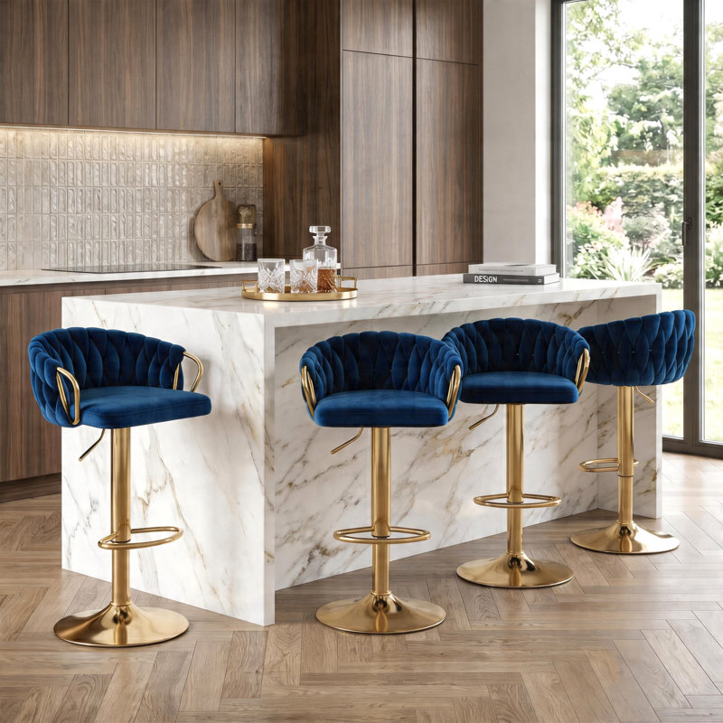 Tabouret de bar Christal Cerelly, Bleu marine