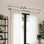 Tringle à rideaux réglable pour fenêtres Cappa, 66 po à 120 po, noir-94237687-94237692