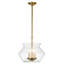 Mineola 3-Light Sculptural Clear Glass Pot Pendant