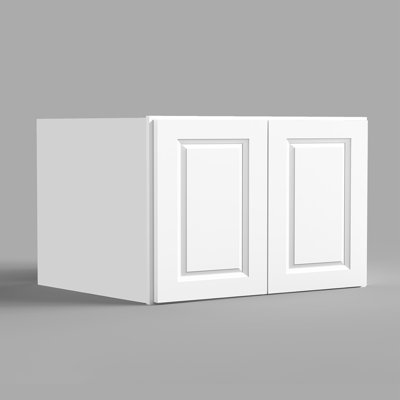 Meuble mural traditionnel standard en contreplaqué, prêt à assembler, HOMEIBRO Cozy Design, 91,4 cm (L) x 61 cm (P) x 61 cm (H), blanc traditionnel
