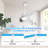 42inch 3 ABS Blades Indoor and Outdoor Ceiling Fan with Integrated LED and Remote Downrod,White-438892378-438892376-438892380
