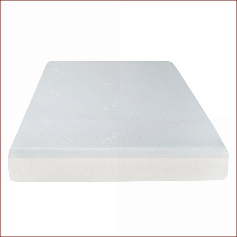Matelas | Matelas pleine grandeur en mousse viscoélastique imprégnée de gel 6 po | Blanc neige | Polyester