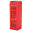 Unité de rangement en bois à 3 tablettes imitant une cabine téléphonique londonienne rétro Laice