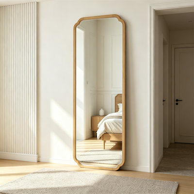 Miroir pleine grandeur, miroir pleine grandeur à cadre en bois champêtre - grand miroir vertical vertical pour la décoration de la maison