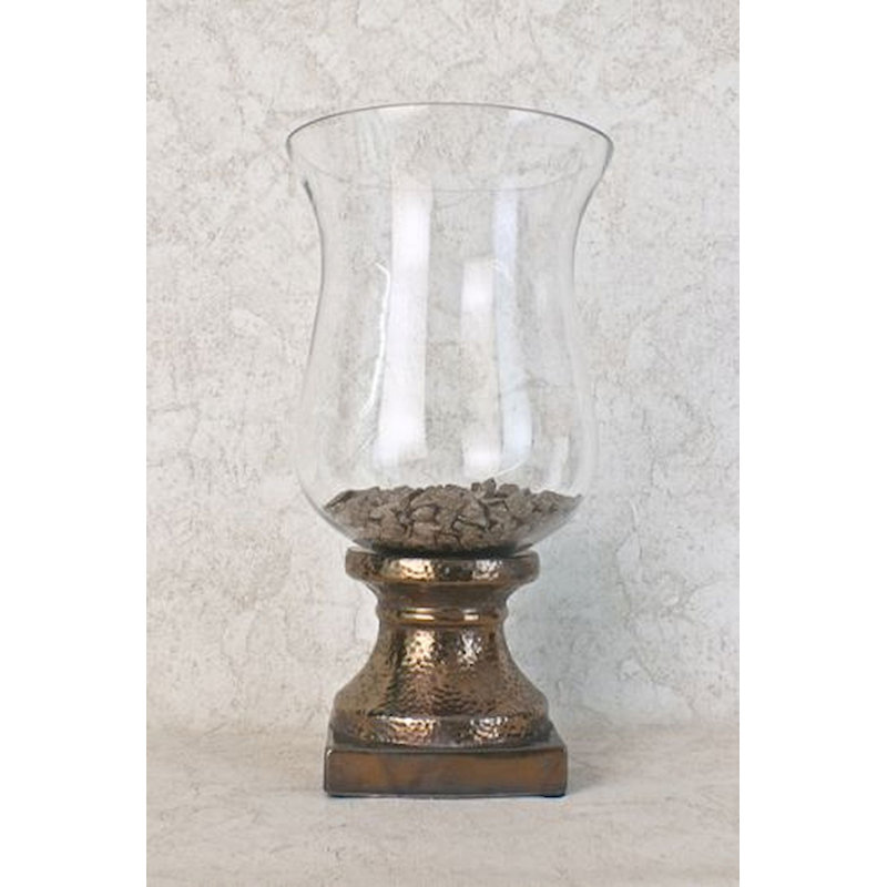 Ouragan de table en pierre, Bronze, H 20 po x l 10,7 po x P 10,7 po