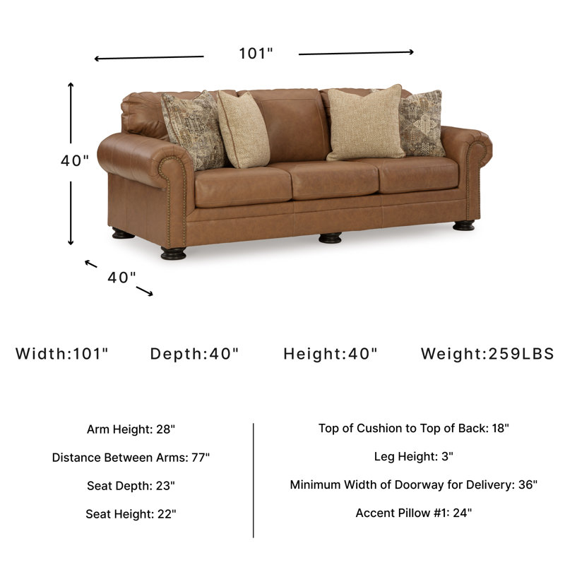 Hobert Upholstered 101'' Sleeper Sofa