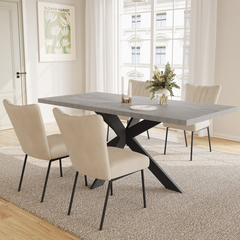 4 - Person Extendable Dining Set, Beige