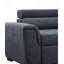 Canapé modulaire, canapé-lit modulaire en tissu gris foncé de 97 po avec repose-tête réglable et repose-pieds avec rangement