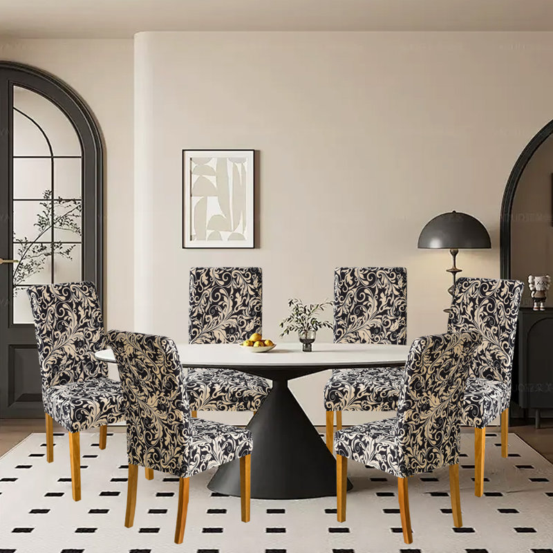 Housses extensibles pour chaise, housses de chaise de salle à manger, protecteurs de chaise, ensemble de 6