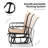 Iron Frame Teslin-Clothed Patio Glider-1800739132