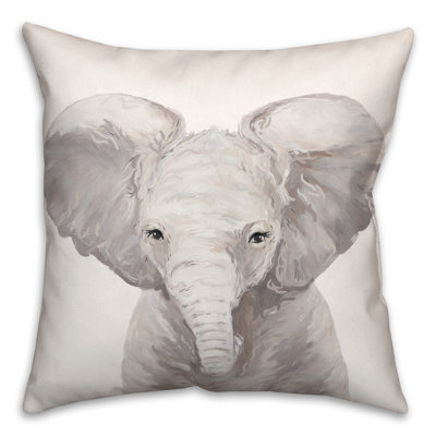 Baby Elephant Throw Pillow