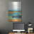 Aqua And Orange 1' by Annie Warren Metal Wall Art-998405716