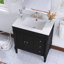 Meuble-lavabo simple autoportant 24 po avec plateau intégré en céramique blanche 24 po-323362538