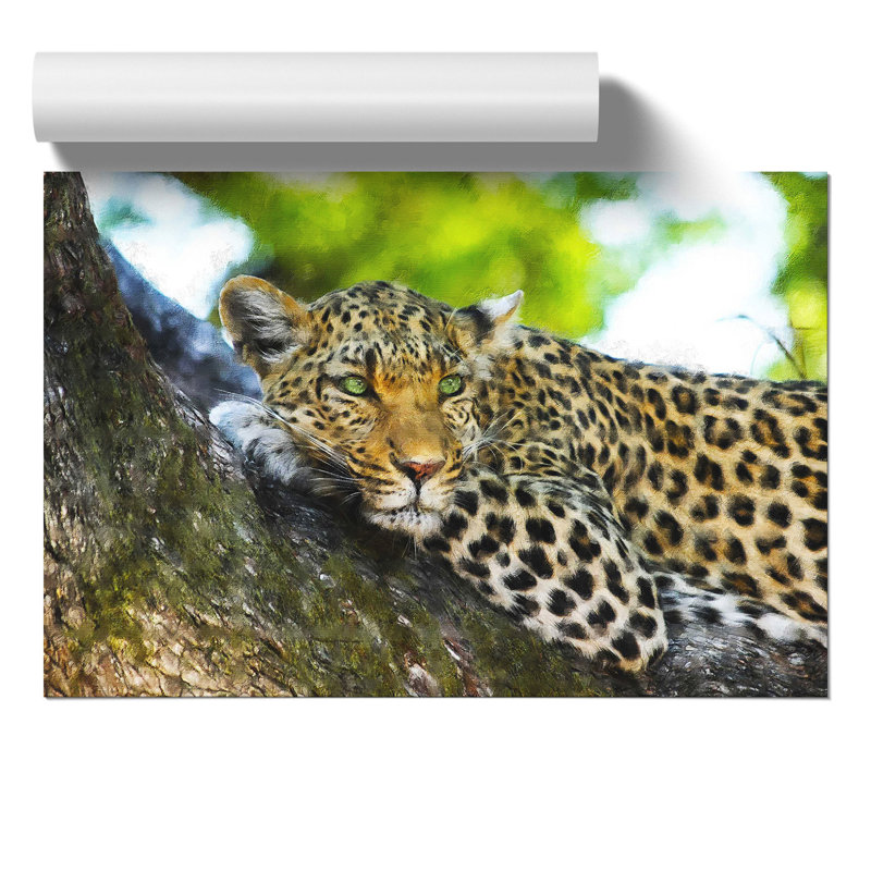 Leopard Painting - Frameless Print, 21cm H x 30cm W x 0.1cm D