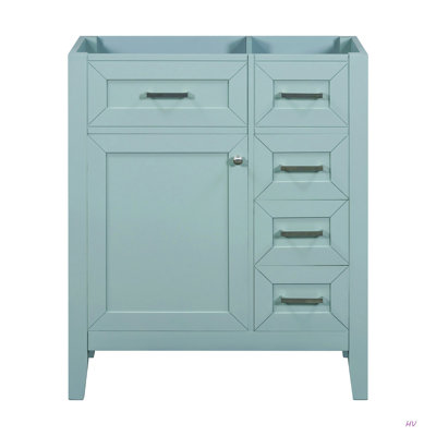 30" Bathroom Vanity Without Sink, Cabinet Base Only, Bathroom Cabinet With Drawers, Solid Frame And MDF Board