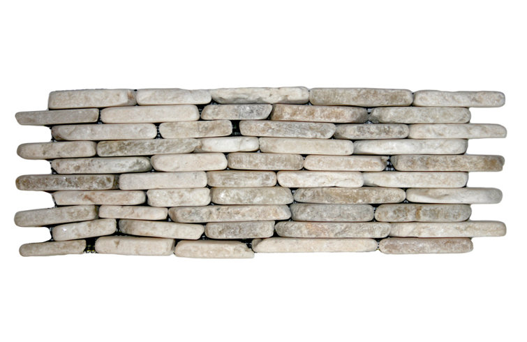 Rhine Random Sized Natural Stone Mosaic Tile in Mixed Quartz
