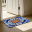 Tapis d'entrée bleu et orange 24 x 36 po pour porche d'entrée