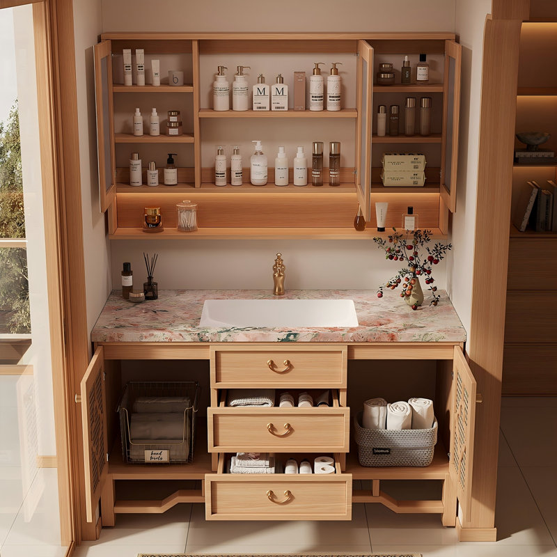 Free Standing Wall Mounted Single Double Combined Vanity Unit Bathroom Vanity With Top, H 32,28 po x l 55,12 po x P 21,65 po