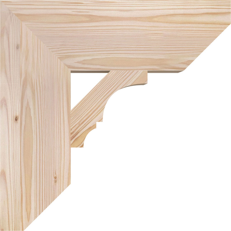 H 6'' W x 40'' D Wood Bracket/Corbel, 18" H x 5.5" W x 18" D, Smooth, Douglas Fir