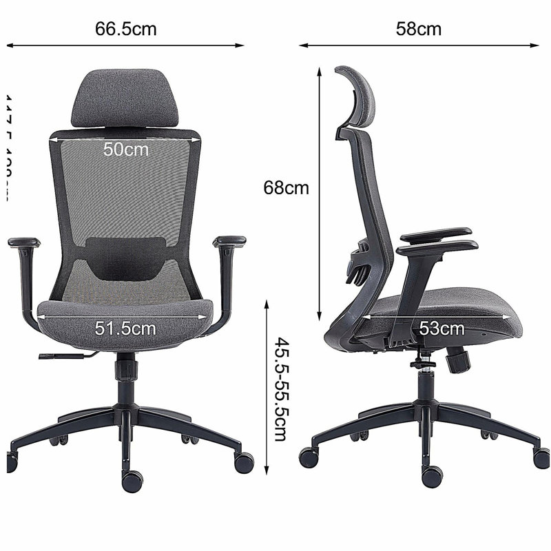 High Back Mesh Office Chair, Black