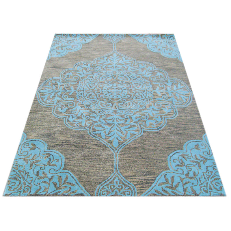 Kirman Floral Hand Woven Area Rug, Rectangle 122 x 183cm