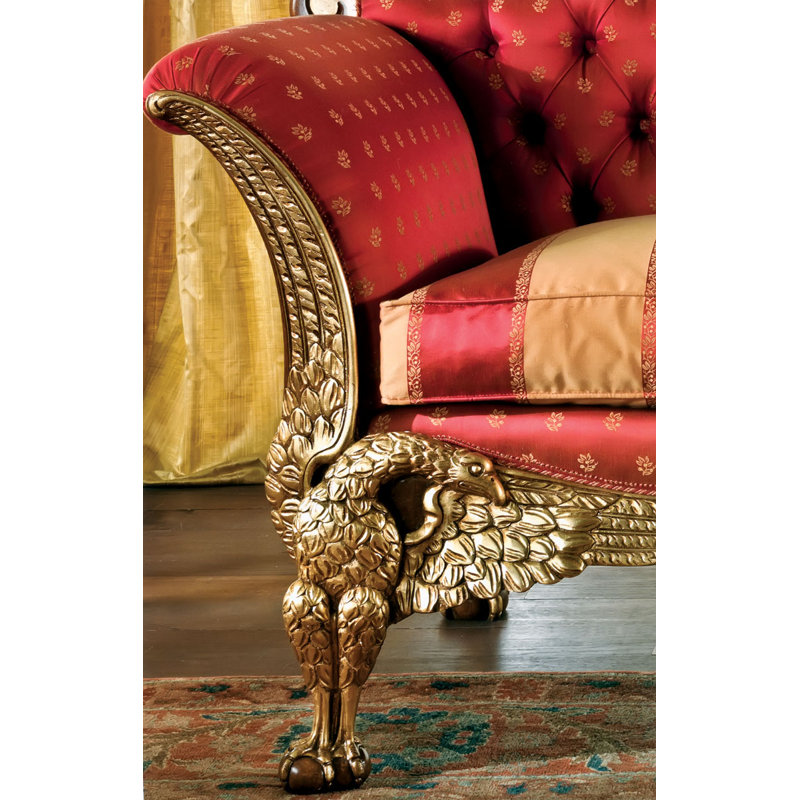 Canapé standard à accoudoirs évasés en mélange de coton, H 38 po x l 96 po x P 31 po