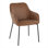 Ensemble de 2 chaises d'appoint rembourrées en similicuir pour salle à manger avec pieds en métal, siège baquet, 31,75 po de hauteur, 24,25 po de largeur