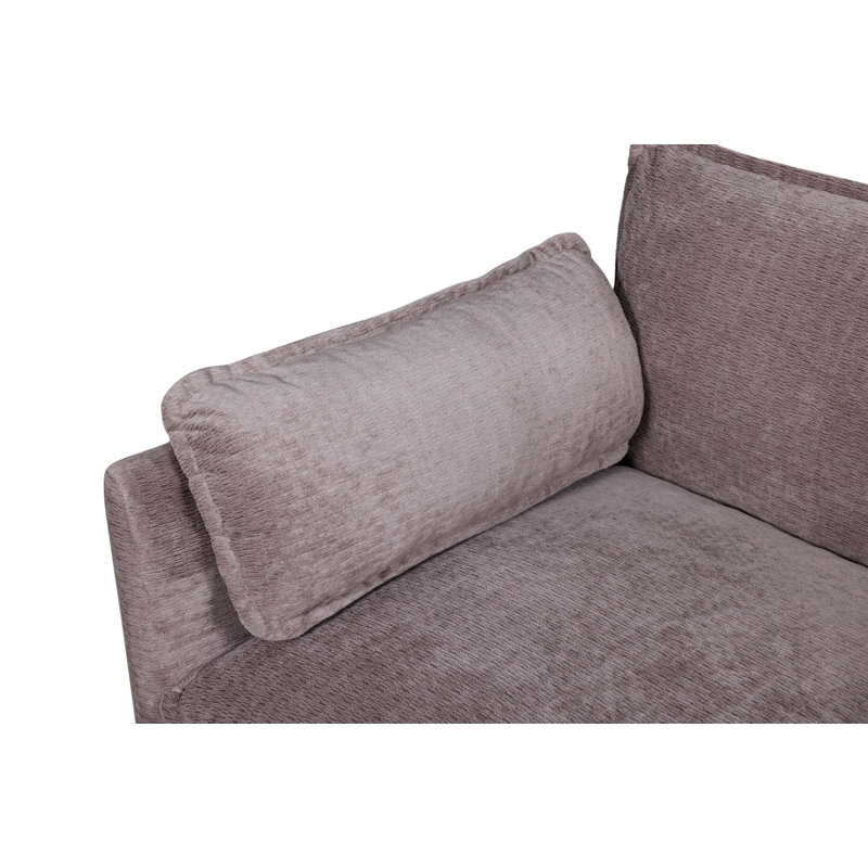 Canapé une place surdimensionné en boucle avec pouf et rangement