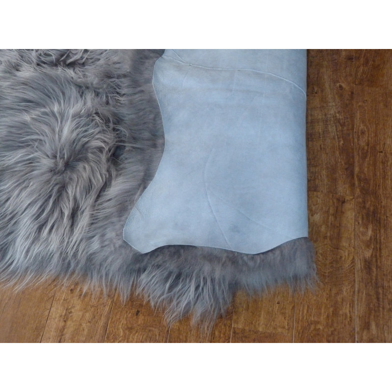 Solid Colour Sheepskin Area Rug, Novelty 100 x 90cm