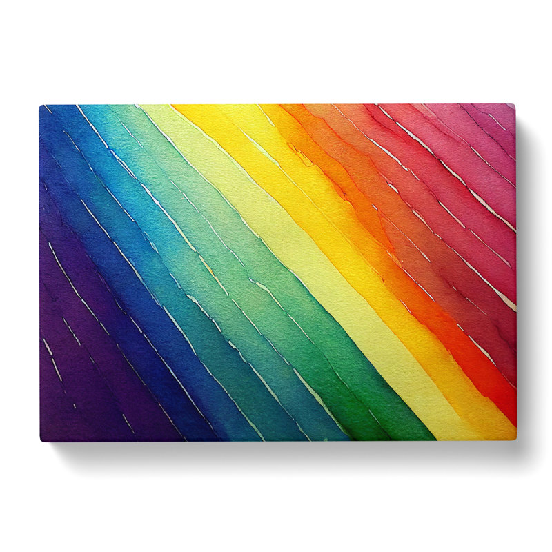 Watercolour Rainbow Art Vol.2 Abstract - Wrapped Canvas, 35cm H x 50cm W x 3cm D