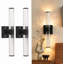 Ensemble de 2 lumières de meuble-lavabo modernes pour miroir à DEL à intensité variable, noir mat-129899931