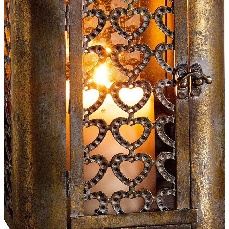 Lanterne suspendue en métal bougie