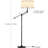 Ava 61 in. Mid-Century Modern Height Adjustable LED Floor Lamp with Fabric Drum Shade