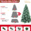 Arbre de Noël bleu 9 pi, 3268 pointes, système de branches articulées, installation rapide, support en métal stable pour la décoration, assemblage, stabilité élevée
