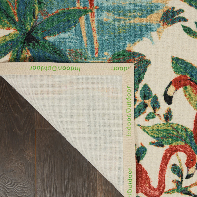 Bay Isle Home™ Raine Pink/Blue Outdoor Area Rug & Reviews | Wayfair