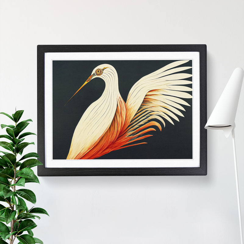 Boundless Bird - Single Picture Frame Print, Black Framed, 25cm H x 34cm W x 2cm D