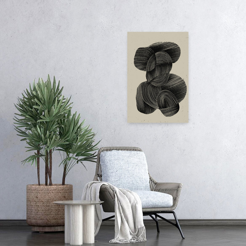 Art contemporain, art abstrait géométrique minimaliste, H 24 po x l 16 po