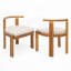 Chaise en bois sans accoudoirs
