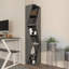 Modern Anthracite Bookshelf, 64.8 x 12.6 x 12.6 Inches | 100% Melamine Coated Particle Board, Thickness: 0.7 Inches | Stylish & Functional Storage Solution for Home or Office, Durable & Sleek Design-633409405