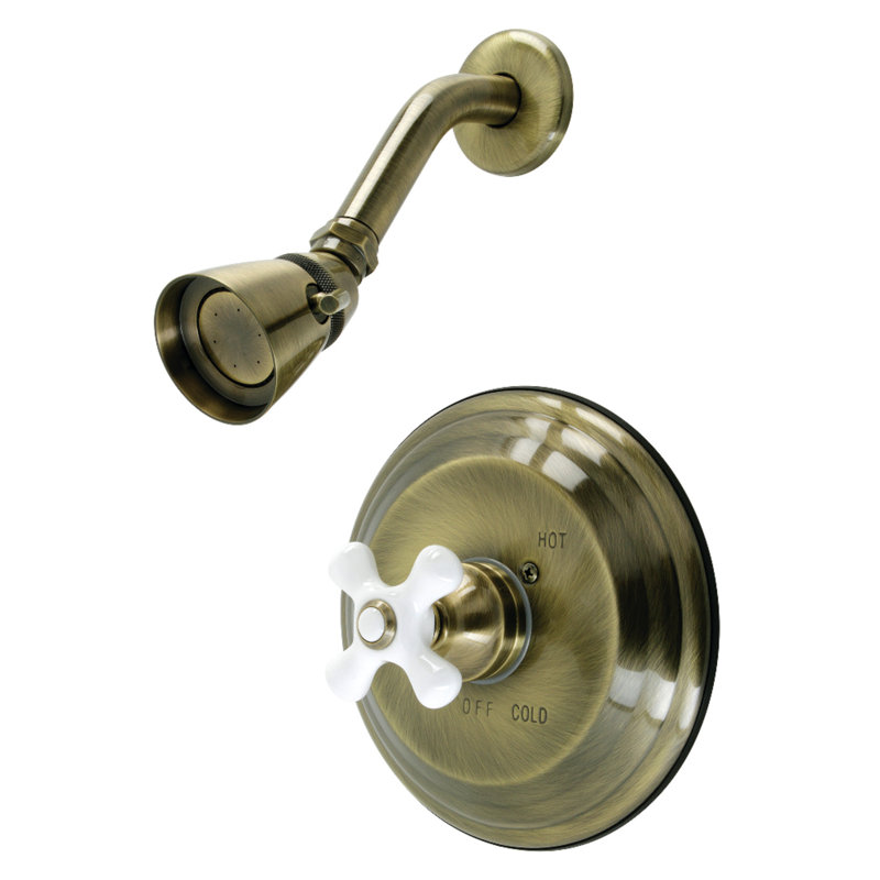 Robinet de douche à pression équilibrée Kingston, Laiton antique