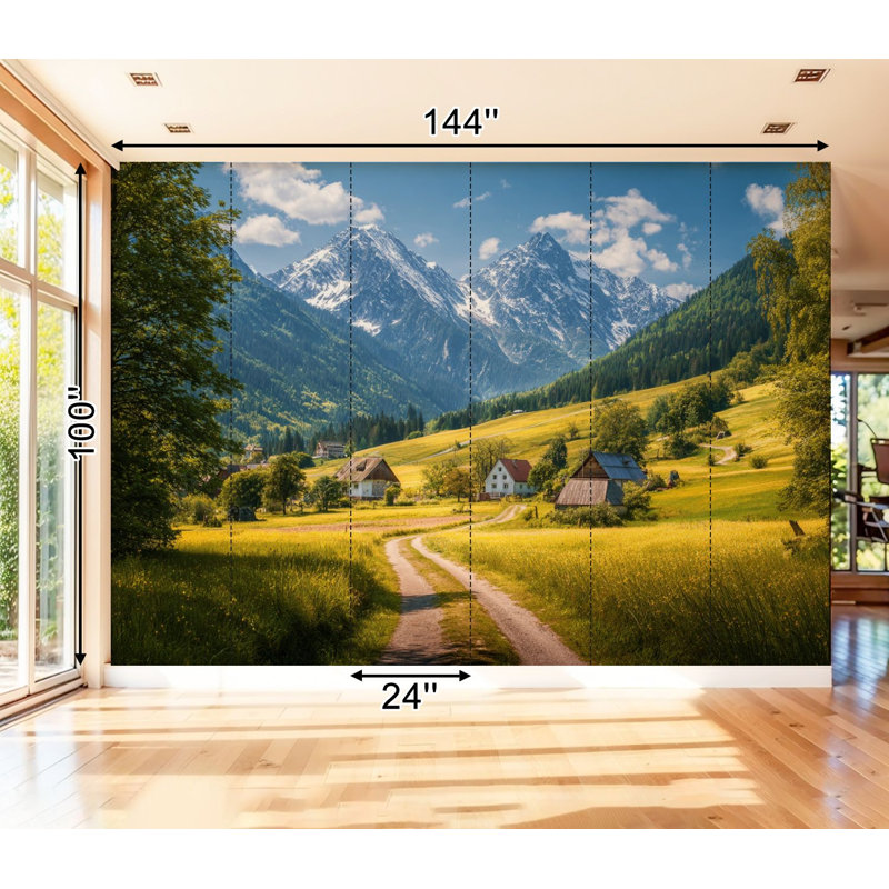 Adhésif mural amovible auto-adhésif et amovible Peel and Stick, L 144 po x l 100 po