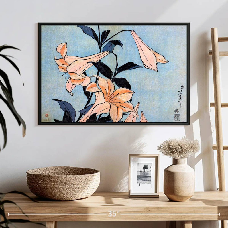 Harnek Lilies 1830, H 17 po x l 25 po