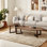 Solid wood tea table high and low combination