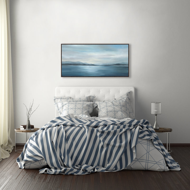 Quiet Water Print by Giselle Kelly, 41.5" H x 82.5" W x 1.5" D, Image Gel Brush